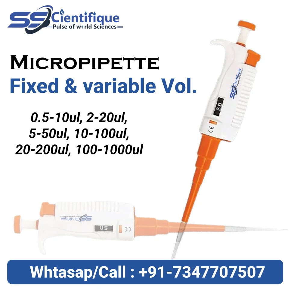 Single Channel Micropipettes 5–50, 10–100, 100–1000 µL