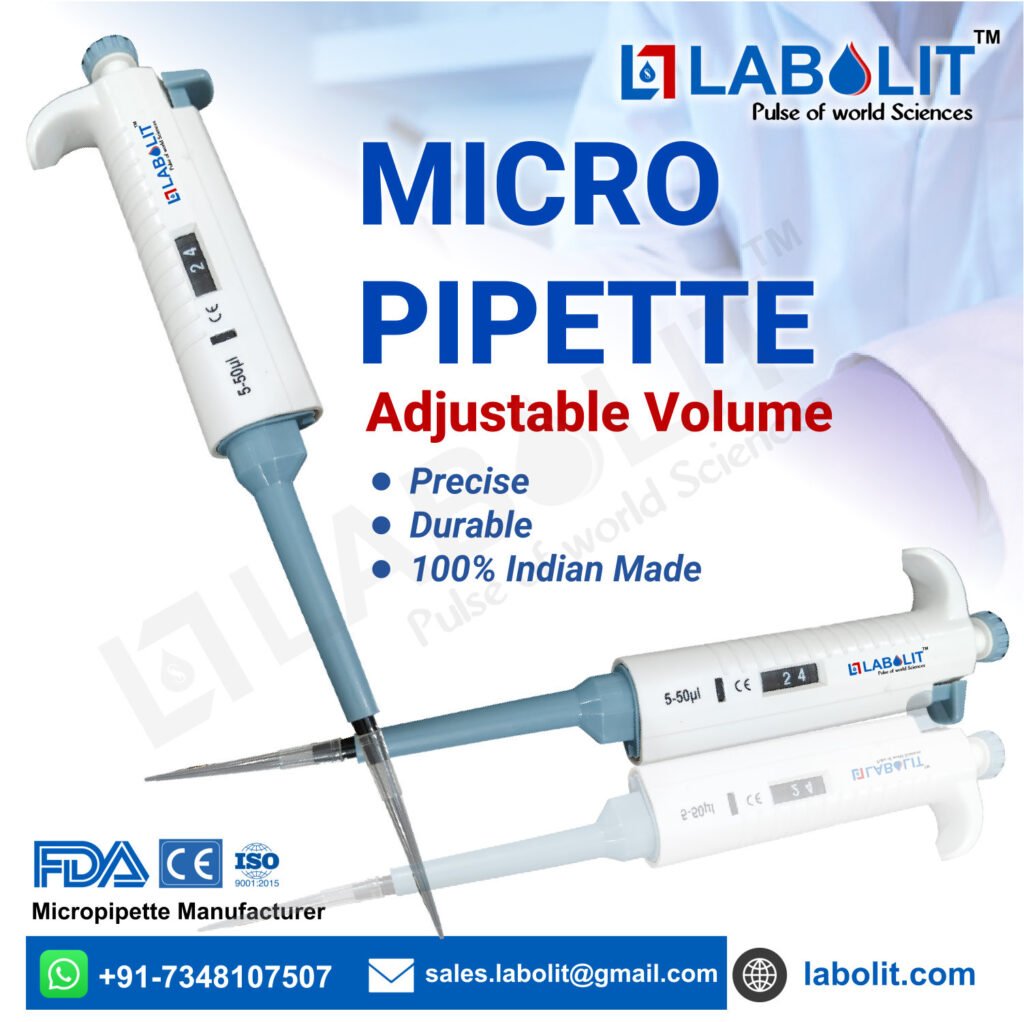 Micropipette Manufacturer India | Fixed & Variable Volume

Micropipette Manufacturer Across India | 5–50 to 100–1000 µL

Best Micropipette Manufacturer India | Fully Autoclave Leading micropipette manufacturer across India offering fully autoclave & semi-autoclave fixed and variable micropipettes in 5–50, 10–100 & 100–1000 µL.