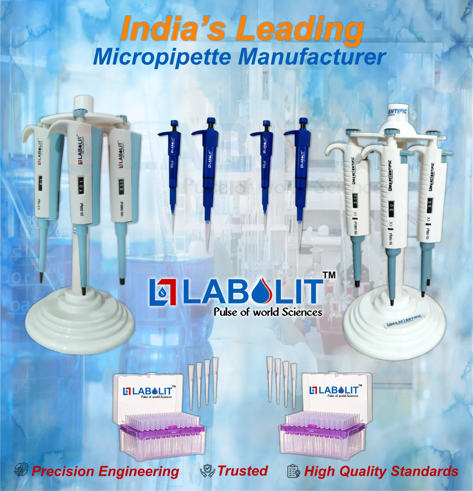 India’s Leading Micropipette Manufacturer Serving Laboratories Across India and the World